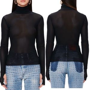 AFRM Mesh Turtleneck L/S Top Size M